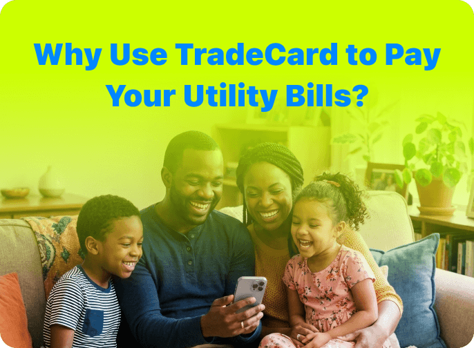 Family paying utility bills